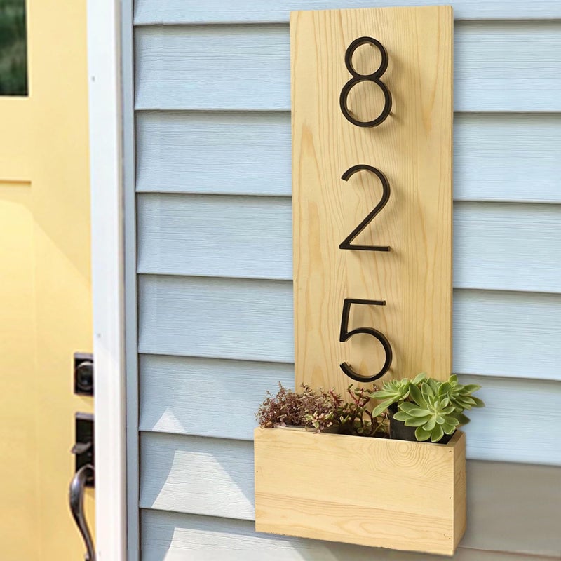 HASWARE Floating House Number Sign - 5 inch Modern 3D Floating Door Signage - Weatherproof and Striking Design for Street Home Address Numerals Mailbox (B, Black) - Image 3